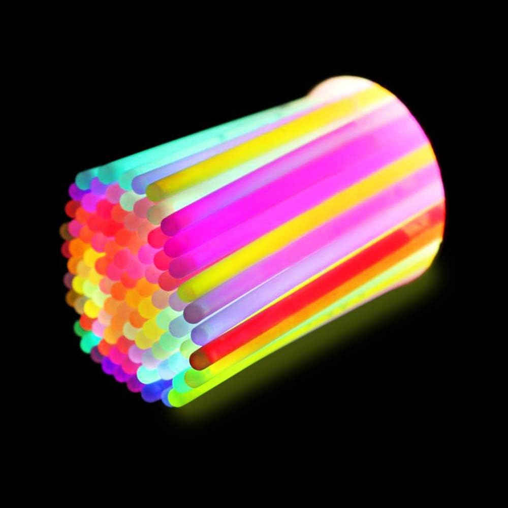 144 Pcs 8" Glowsticks, Bracelets Necklaces, Glow in the Dark Party Favors, Easter, Christmas, Halloween Supplies Pack, Football Party Supplies