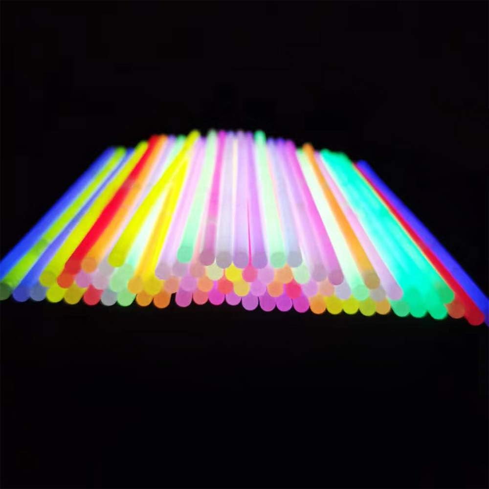144 Pcs 8" Glowsticks, Bracelets Necklaces, Glow in the Dark Party Favors, Easter, Christmas, Halloween Supplies Pack, Football Party Supplies