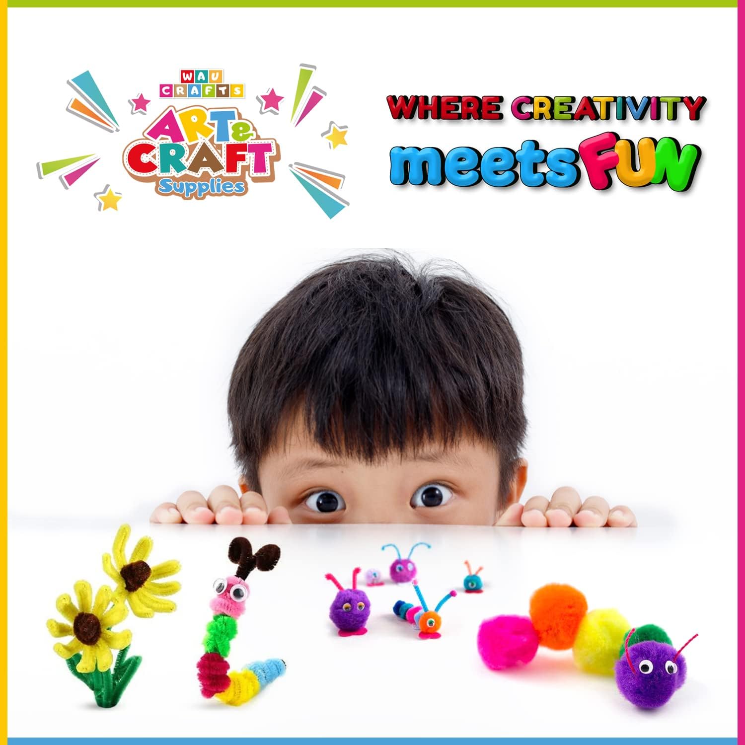 Arts and Crafts Supplies for Kids - 1750 pcs Crafting for School Kindergarten Homeschool - Supplies Set for Craft Art - Supply Kit for Toddlers Age 2 3 4 5 6 7 8 9