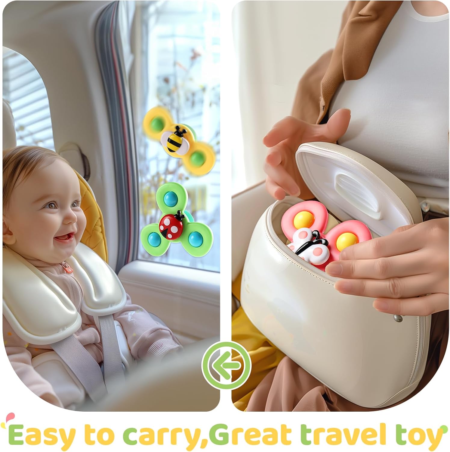 3PCS Suction Cup Rotating Toys for 1 Year Old Boy Girl | Rotating Top Baby Toys 12 18 Months|1 2 Year Old Boy Birthday Gift | Baby Bath Toy for Kids Ages 1-3 | Sensory Toy for Toddlers 1-3