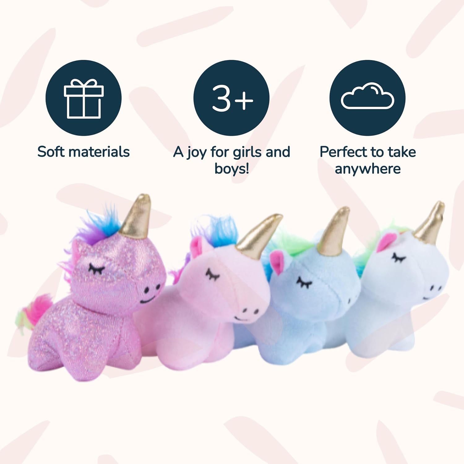 Unicorn Cat Plushie - Mommy Cat Unicorn with 4 Baby Kittens - Magical Pillow Plushies for Girls Ages 3-8 - Big Stuffed Animals - Ideal Gift for Girls 5 x 10 x 8 inches