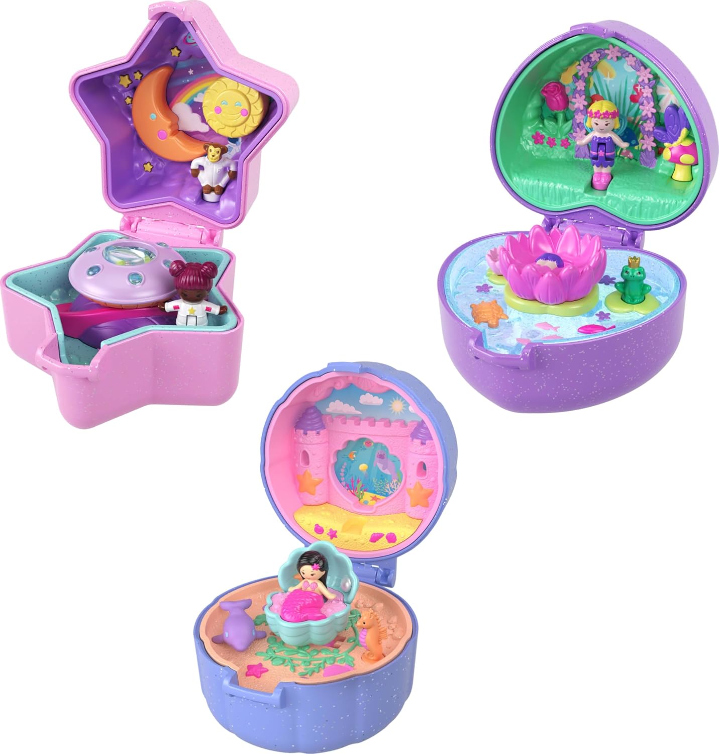 Collector Dolls & Compact Playset, Heritage Ring Box 3 Pack, Keepsake Collection Jewelry Case