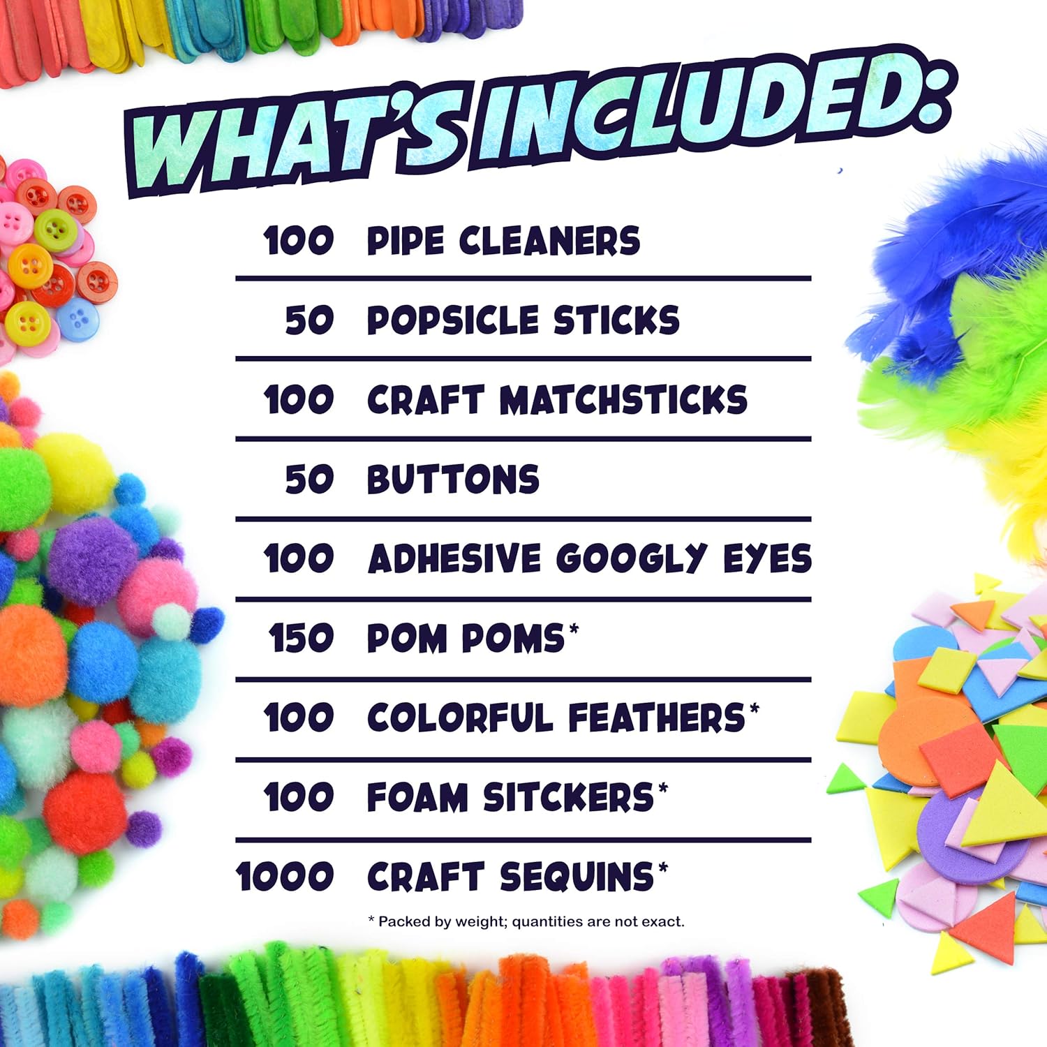 Arts & Crafts Supplies Kits & Materials Set for Kids, Toddler