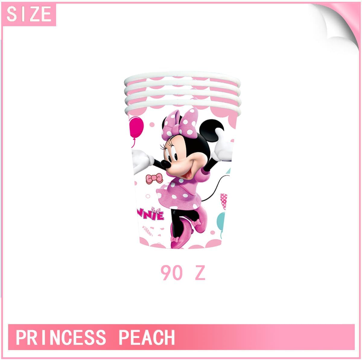 Birthday Party Decortaions Supplies for Pink Minnie Mouse Set,Minnie Party Plate and Napkins,Table Cover - Cups and More Serves 20 Guests for Minnie Theme Birthday Party Supplies