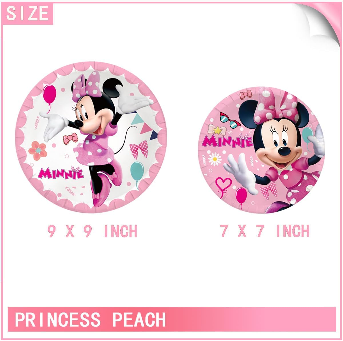 Birthday Party Decortaions Supplies for Pink Minnie Mouse Set,Minnie Party Plate and Napkins,Table Cover - Cups and More Serves 20 Guests for Minnie Theme Birthday Party Supplies