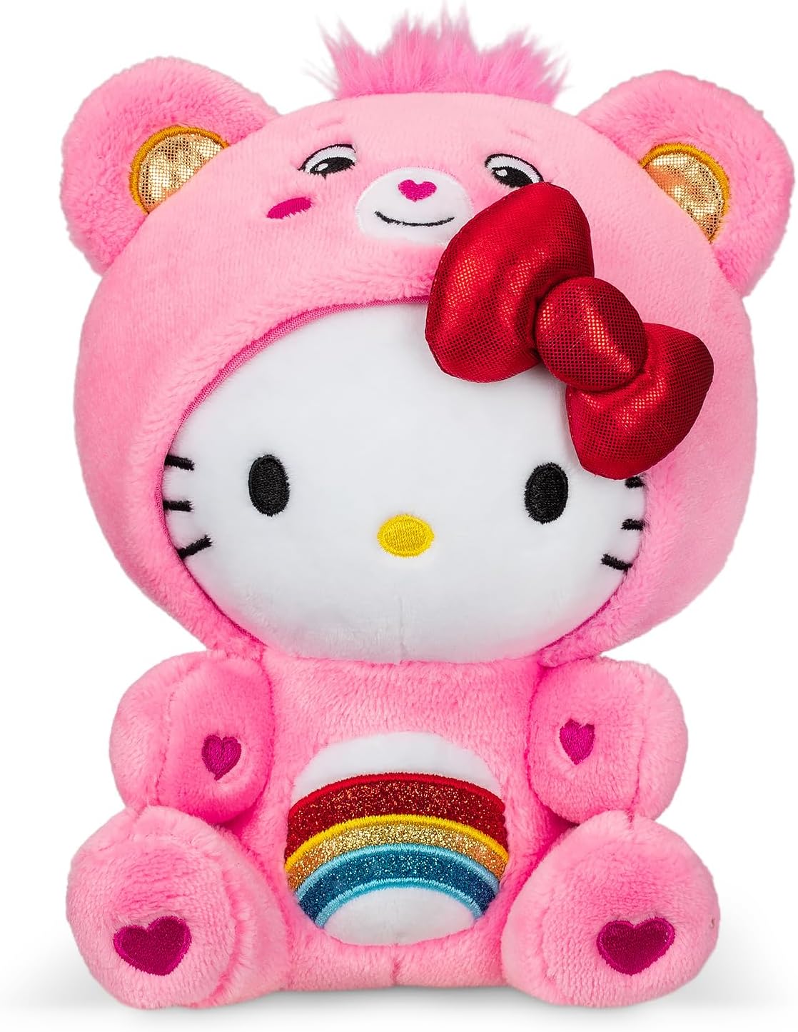 Hello Kitty Dressed As Cheer Bear 8" Fun-Size Plush - Soft, Huggable Bestie! – Good for Girls and Boys, Employees, Collectors, Ages 4+