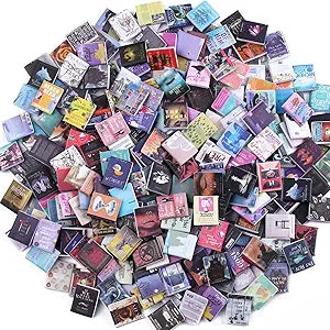300pcs Mini Books Miniatures Dollhouse Books for Anxiety Bookshelf Tiny Plastic Books for Dollhouse Decor Accessories DIY Crafting Library Bookshelf Fillers Mini Toys