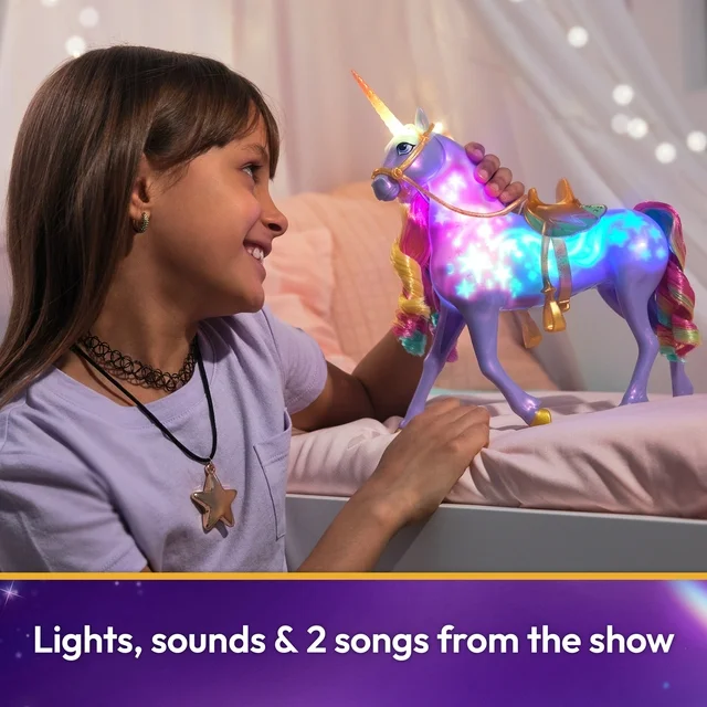 Unicorn Academy Rainbow Light Up Wildstar Interactive Unicorn Toy with Lights, Sounds & Music for Girls Ages 4+ - Image 3