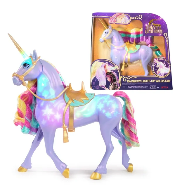 Unicorn Academy Rainbow Light Up Wildstar Interactive Unicorn Toy with Lights, Sounds &amp Music for Girls Ages 4+