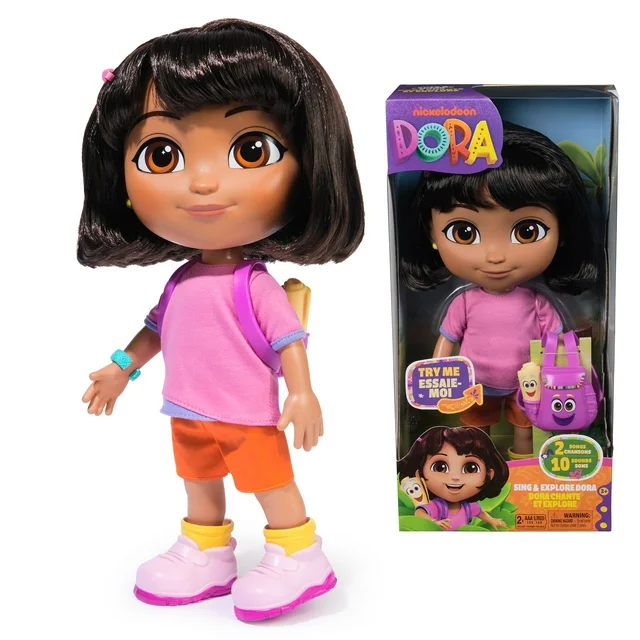 Sing &amp Explore Dora Doll  Musical Talking Dora Toy with Sound Effects, Bilingual Phrases &amp Accessories for Kids Ages 3+