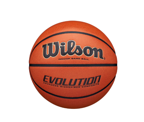 Wilson Evolution Indoor Game Basketball  Official Size 7 (29.5") Premium Black Composite Leather Ball for Training, Matches &amp Indoor Play