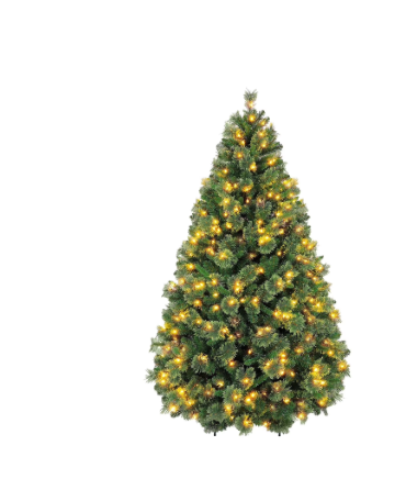 6FT Pre Lit Artificial Christmas Tree  1016 Branch Tips Spruce with Pine Needles & amp 350 Warm White LED Lights  Foldable Base