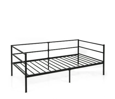 Gymax Twin Metal Daybed Frame Dual-Use Platform Sofa Bed for Living Room & Bedroom Space-Saving Modern Furniture - Image 4