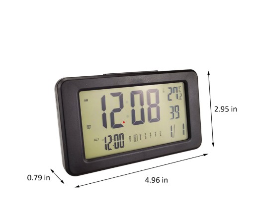 Viflosae Smart Night Digital Alarm Clock with Indoor Temperature Display Compact LED Desk Clock for Bedroom & Office - Image 4
