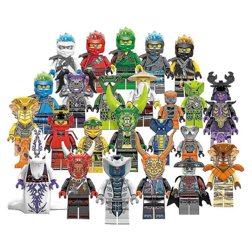 Set of 24 Ninja Mini Figures Building Blocks Toys for Kids  Action Figures Playset, Compatible with Major Bricks
