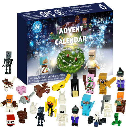 Kids Christmas Minecraft Figures Advent Calendar 24 Days Countdown Toys Surprise Xmas Gifts